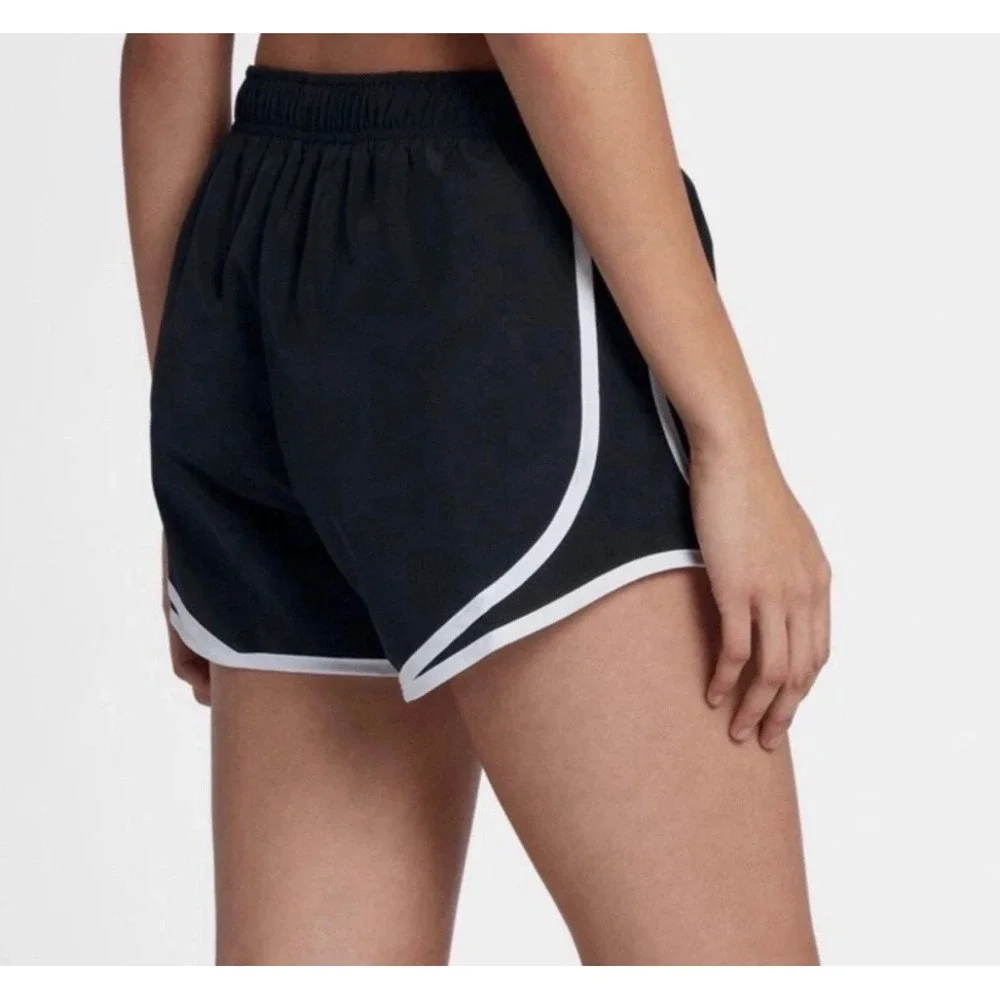 Nike Tempo Dri-FIT Running Shorts Womens M Black White 3
